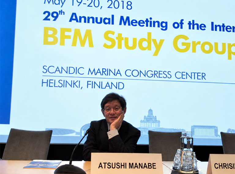 2018年、ヘルシンキで開催された「第29回International BFM Study Group年次総会」にて座長を務めました。